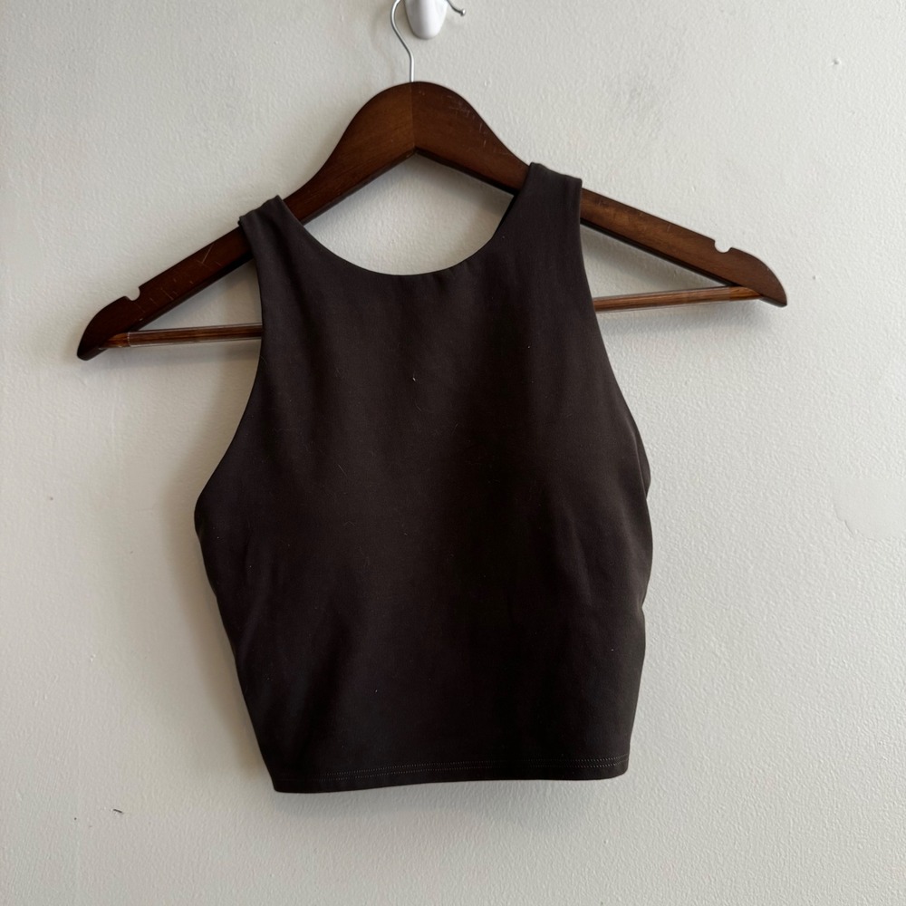 Athleta Women's Sz XS Crop Top Gray Athleisure Activewear Basics Fall